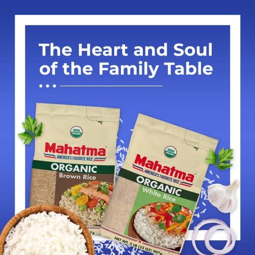 Mahatma Mahatma Organic White Rice, 32-Ounce Bag of Rice, Stovetop or Microwave Rice in 20 Minutes