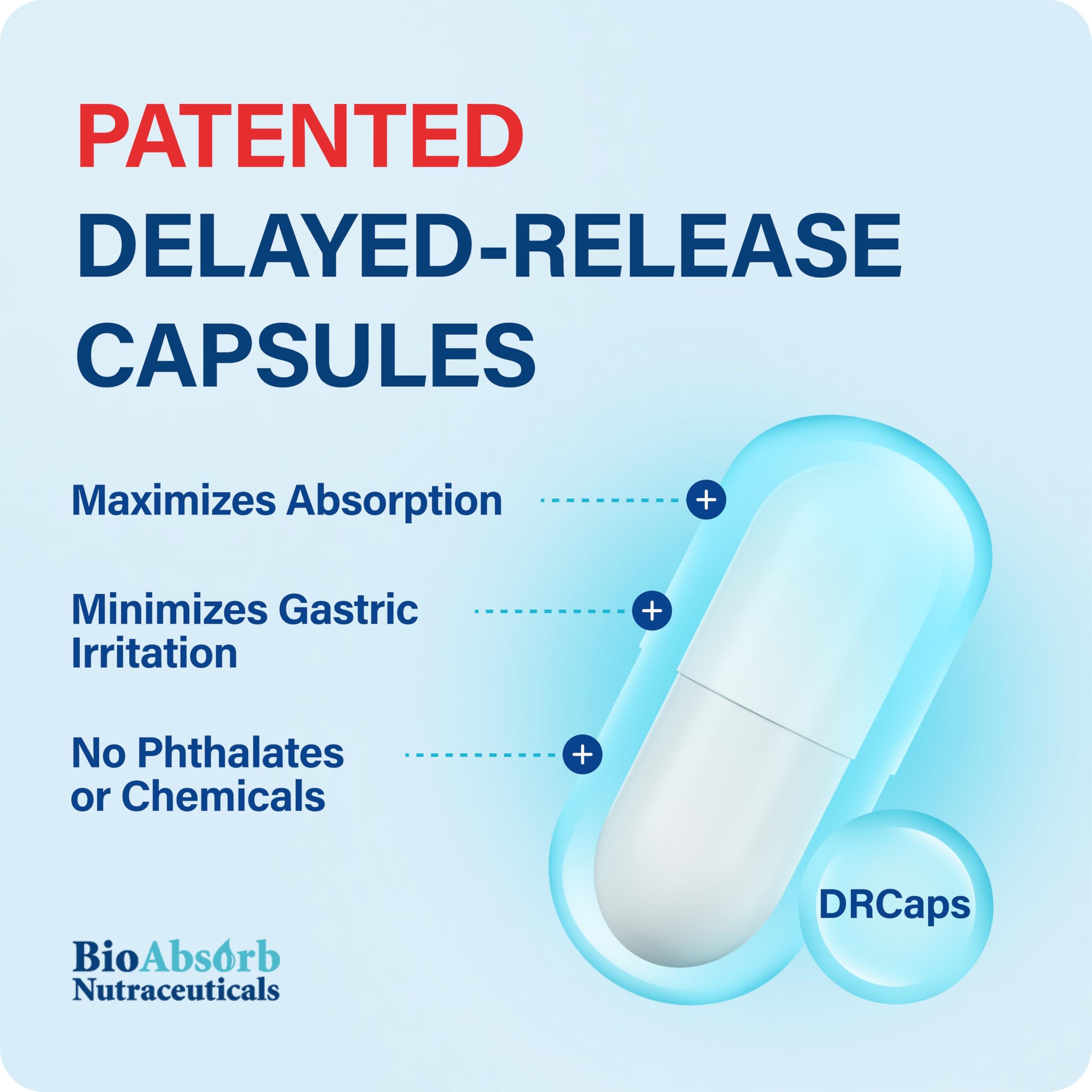 Bio Absorb Nutraceuticals BioAbsorb Serrapeptase Supplement 120000 SPU, High Potency, Delayed Release