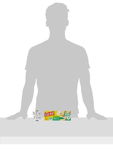 Glad Glad Zipper Bags, Sandwich 50 bags