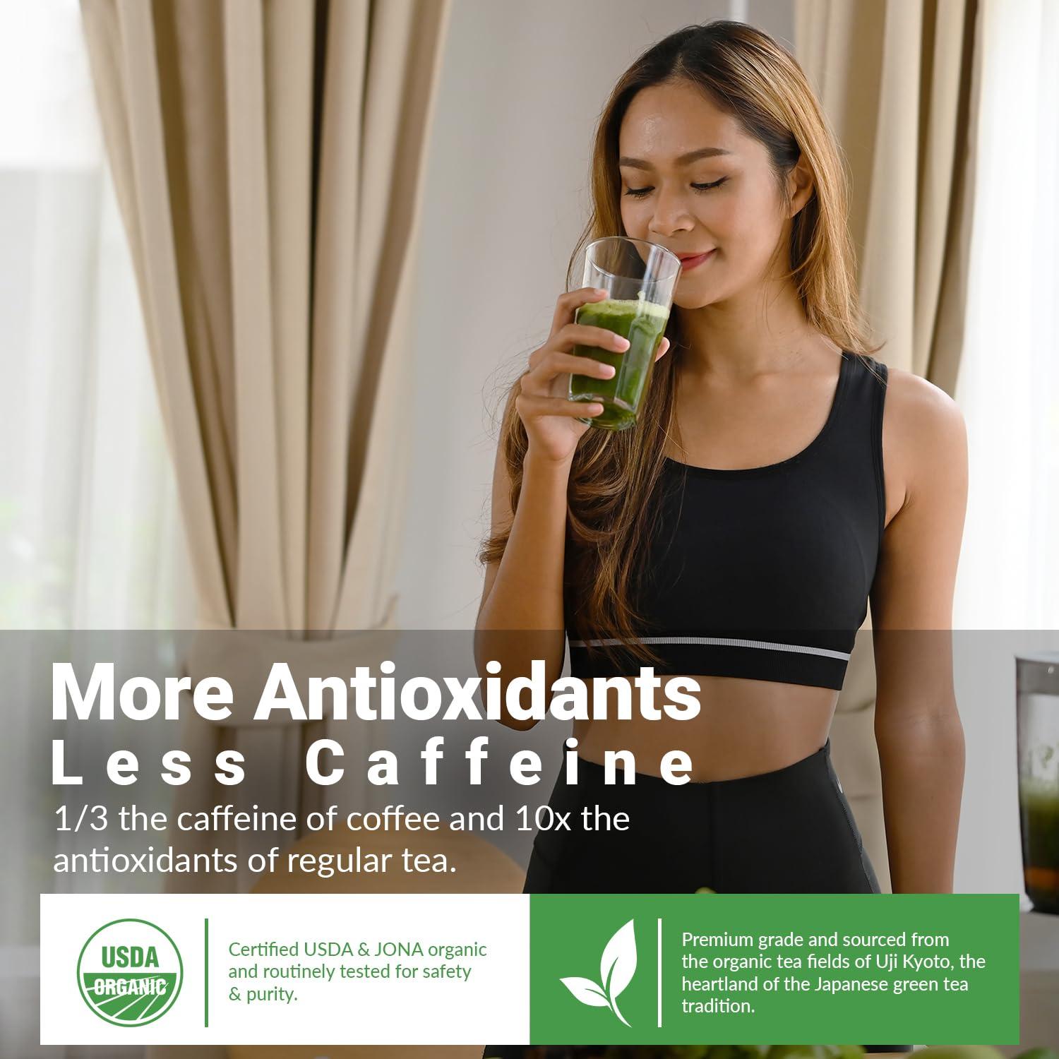 Matcha Moon Matcha Moon Daily Zen Organic Matcha Green Tea Powder - All-Purpose Cafe Grade, Bursting with Antioxidants & L-Theanine - From Uji, Kyoto Japan - 100g Value Tin