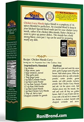Rani Brand Authentic Indian Products Rani Chicken Curry Masala (Indian 13-Spice Blend for Chicken) 3.5oz (100g) ~ All Natural | Vegan | No Colors | Gluten Friendly | NON-GMO | Indian Origin