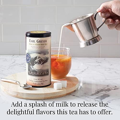 The Republic of Tea The Republic of Tea Earl Greyer Black Tea Tin, 50 Tea Bags, Naturally Caffeinated