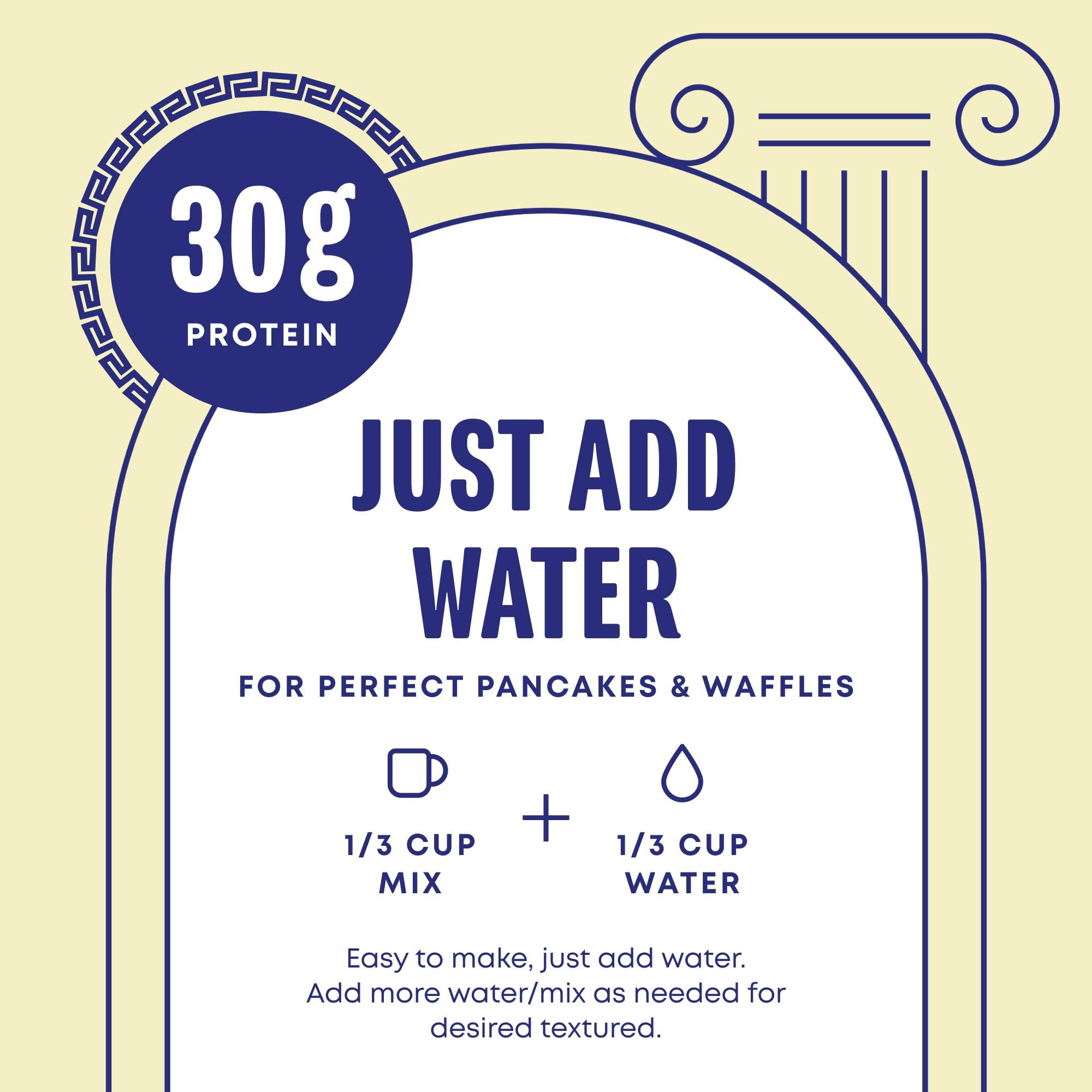 Phoros Nutrition Protein Pancake Mix & Protein Waffle Mix by Phoros Nutrition, 30g of Protein, Low Carb, High Protein, Keto-Friendly, Whey Protein, Whole Grain Oats, Whole Wheat Pancakes, Just Add Water (Buttermilk)