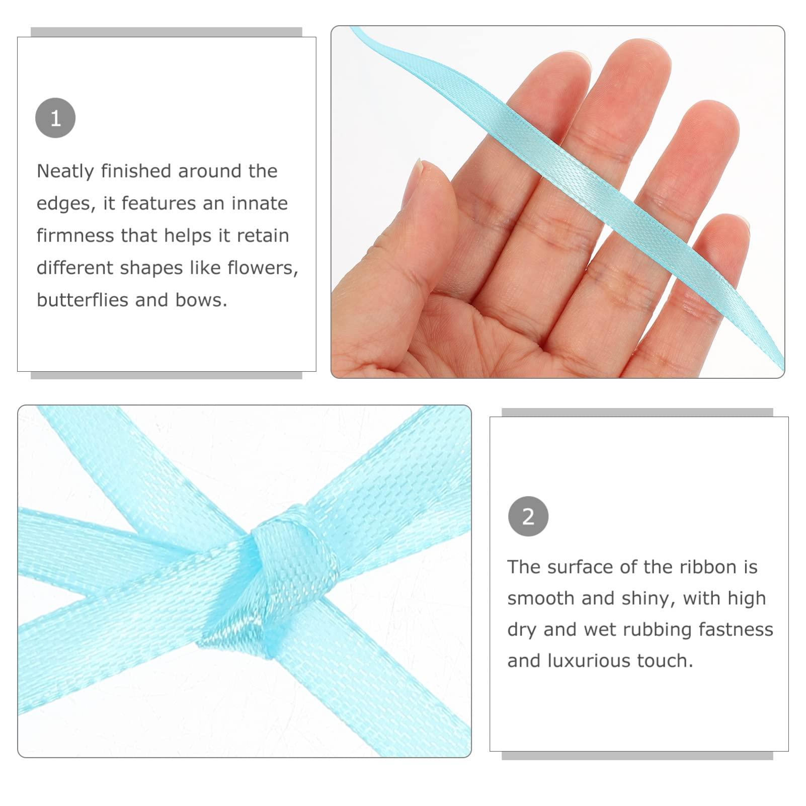 VICASKY VICASKY 6mm Ribbon Ribbon Garland Decor Flower Embellishments Ribbon for Bouquet Polyester Ribbon Ribbons for Presents Ribbon for Hair Flower Packing Accessories Delicate Ribbon