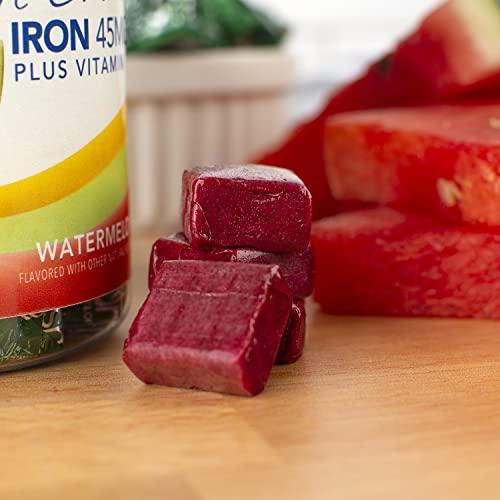 Fusion Lifestyle Fusion Lifestyle Iron Supplement for Women and Men, Watermelon Flavored Iron Soft Chew Plus Vitamin C for Iron Deficiency and Anemia, 1 Month Supply, 30 Count