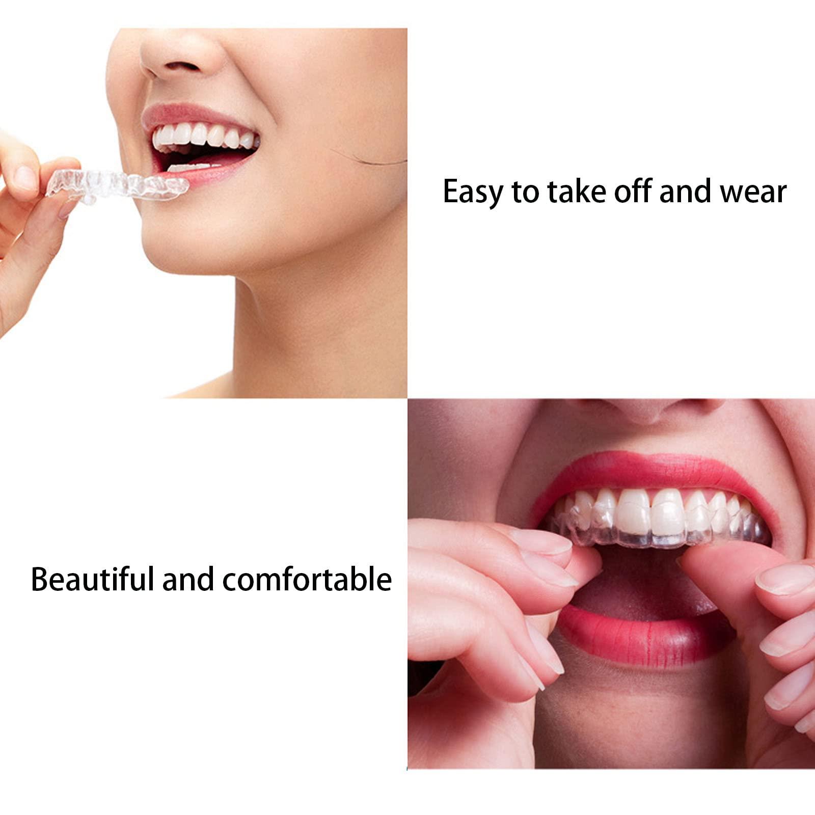 SAMOKA SAMOKA Mouth Guard for Clenching Teeth at Night,4 PCS Custom Moldable Dental Night Guard,Professional Mouth Guard for Grinding Teeth Stops Bruxism(One Size)