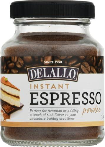DeLallo DeLallo Instant Espresso Powder, 1.94 Ounce Jar, For Baking and Drinks,100% Dark Roast Coffee, Naturally Caffeinated, Non GMO