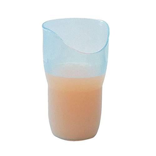 Performance Health, Inc Sammons Preston Nosey Cup, Cut Out Drinking Glass for Stable and Fixed Drinking Position, Functional Translucent Drink Cups for Medical Patients, 8 Ounces