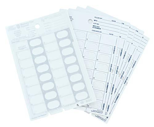 Apothecary Medication Blister Pack Refill Set Cold Seal - Includes Blister Trays & Cold-Seal Cards - Pill Blister Sizes Regular or Jumbo Blisters (Monthly - Jumbo 5/8" Deep - 100 Pack)