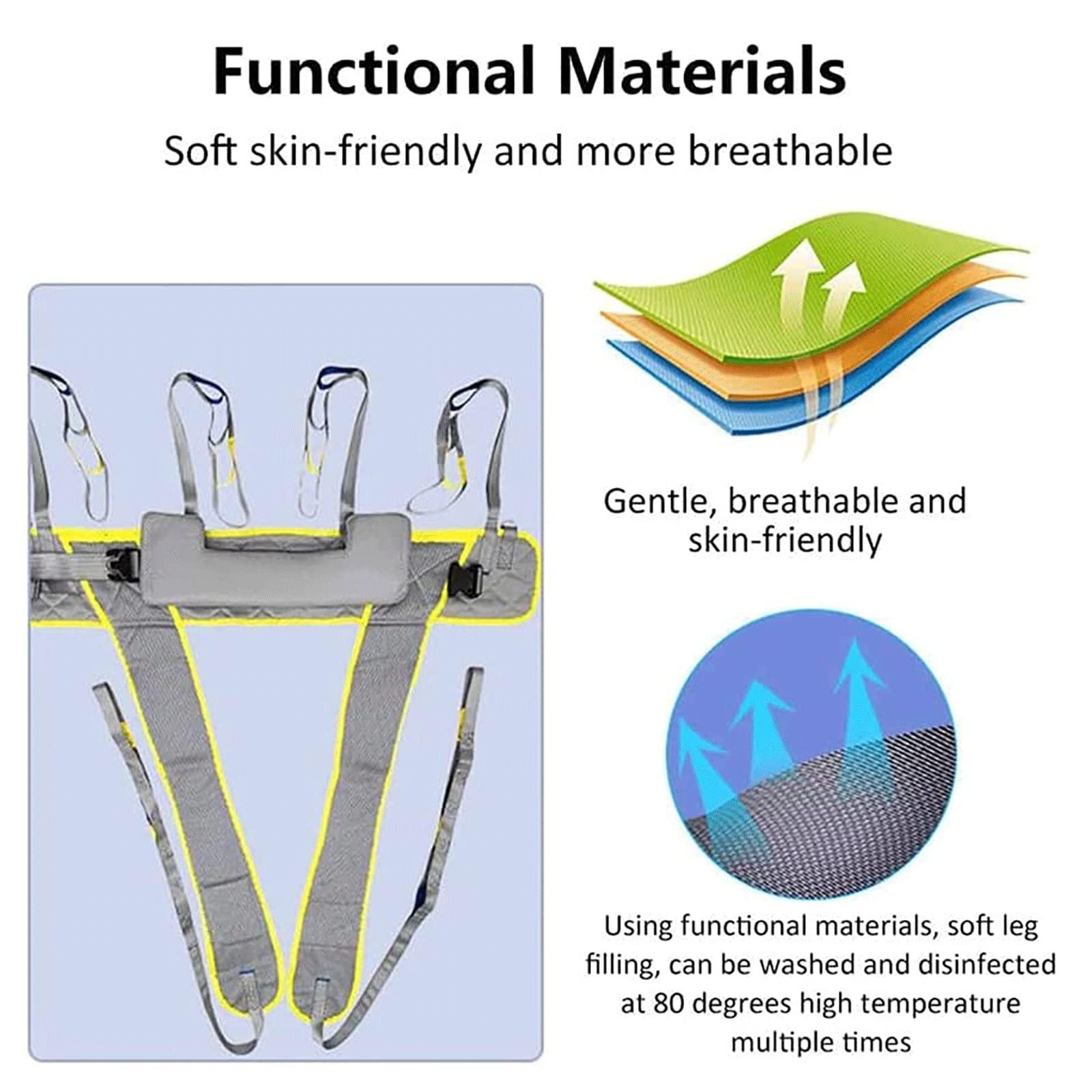 MHOZLHY MHOZLHY Patient Lift Slings Belt, Standing Walking Aids Moving Assist Hoist Gait Walking Straps Harness Medical Full Body Strap Belt Supports Leg Trainers