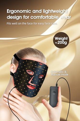 Aymeyly Ultra-Light Weight Red Light Therapy Mask, High Irradiance Red Light Therapy for Face, Comfortable Red Light Mask for Home Use