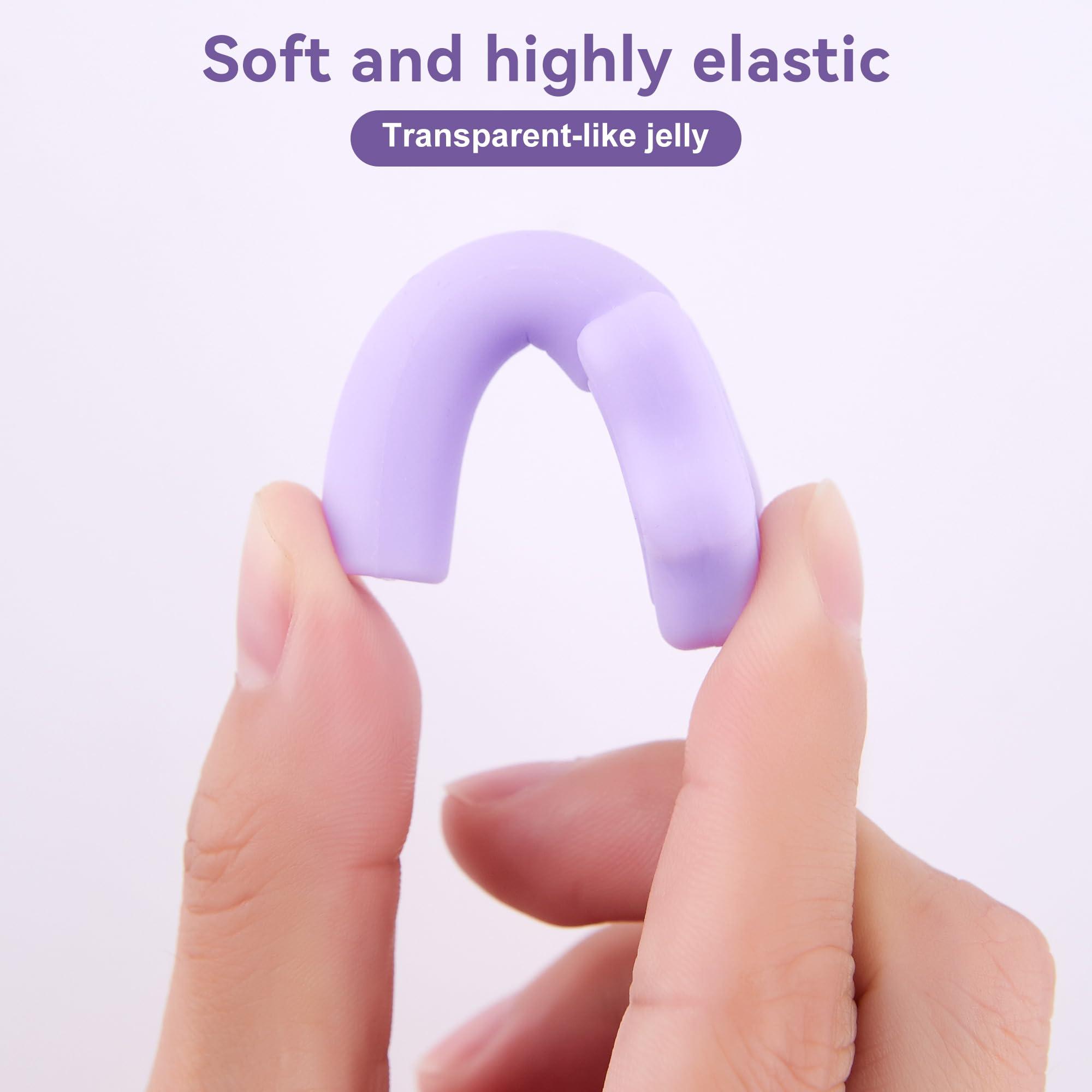 SkyArmor Aligner Chewies for Invisalign, 4-Pack Star Style Silicone Orthodontic Munchies Chompers For Invisalign Braces, Aligners, Retainers (Unflavored, Mint, Taro flavor, Strawberry)