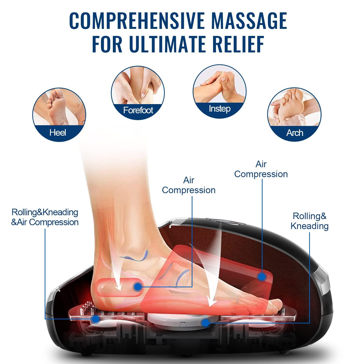 CXELZR CXELZR Christmas Gifts for Women, Mom, Her, Wife, Fathers Day, Mothers Day, Birthday Gifts for Men, Dad, Husband, Him - Foot Massager Machine with Heat for Plantar Fasciitis, Diabetics