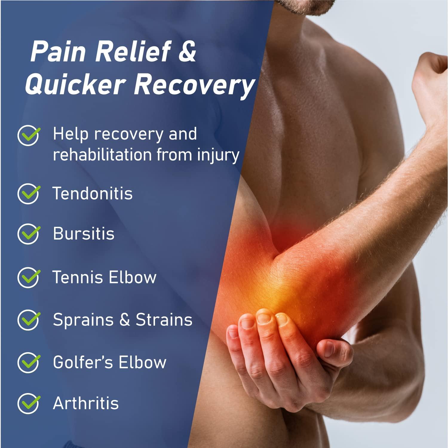 Comforband Comforband Adjustable Elbow Support for Epicondylitis, Tennis Elbow, Golfers Elbow, Bursitis, Elbow Sprains, Strains, Tendonitis, Arthritis, Sports Injury Recovery - Elbow Pain Relief - One Size fits Most