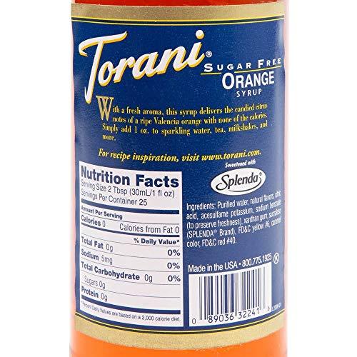 Torani Torani Syrup - SUGAR FREE - Orange - 750 ml