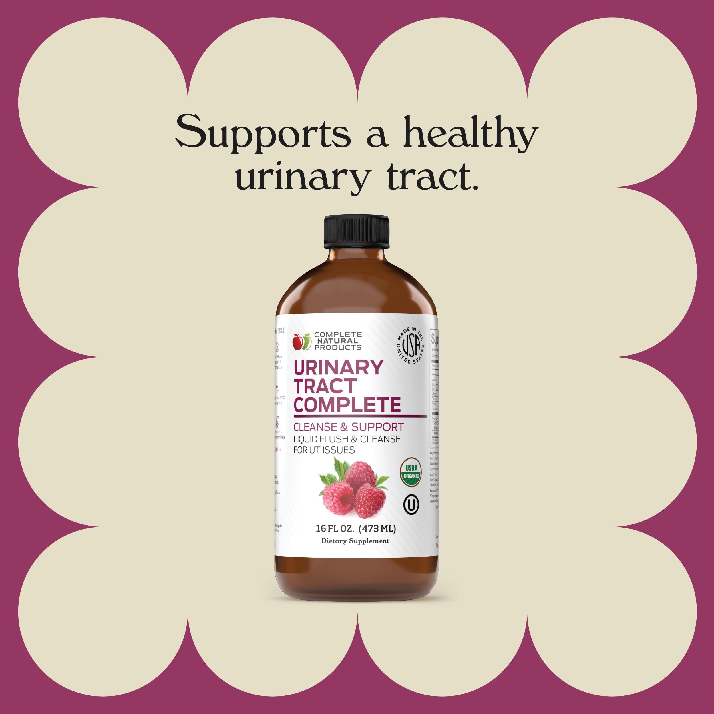 Complete Natural Products Complete Natural Urinary Tract Complete 12oz - Liquid Supplement for Urinary Tract Health with Organic Cranberry, D-Mannose, Beet Root, Fennel Seed, and Turmeric