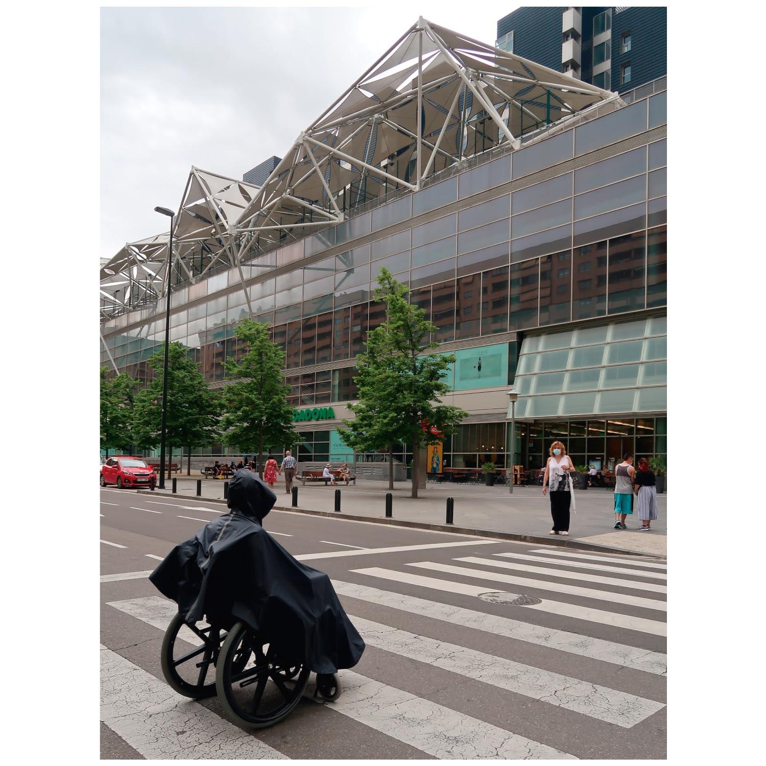 ActionCare ActionCare - Waterproof Wheelchair Poncho - Adult Standard - Wheelchair Rain Cape, Navy