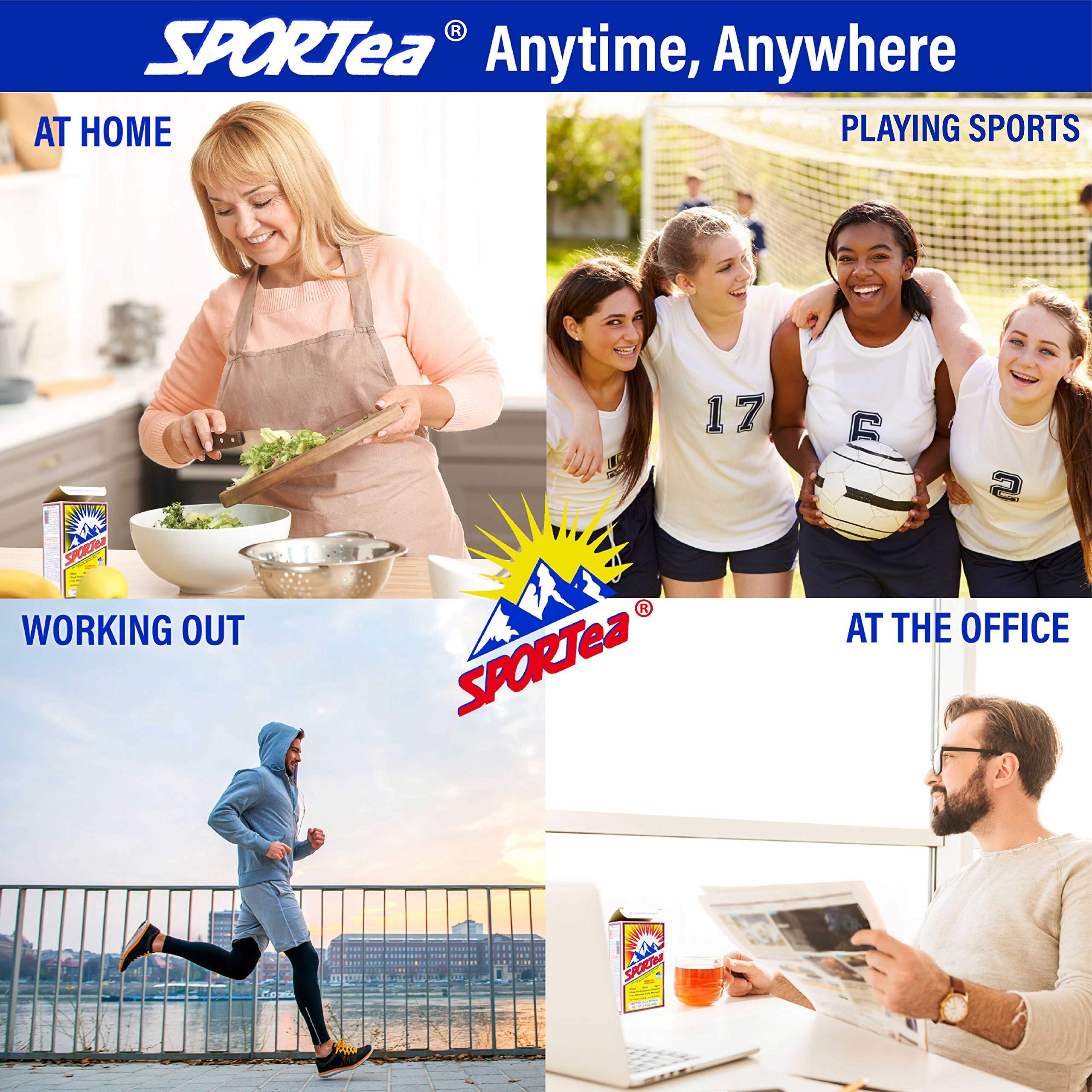 SPORTEA SPORTea Iced | Decaf Energy Drink with Green & Black Tea, Vitamins, Minerals, Electrolytes, Yerba Mate, Siberian Ginseng | 7 Cold Brew Tea Bags | Healthy, Easy | 2 Pack