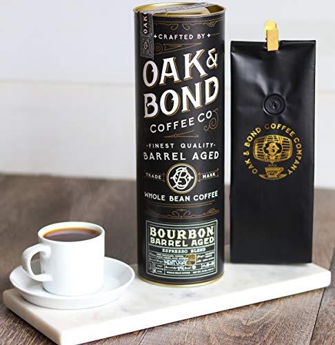 OAK & BOND Oak & Bond Coffee Co. Colombia Single Origin and Espresso Bourbon Barrel Aged Coffee Bundle, Whole Bean Arabica - 22oz. Total