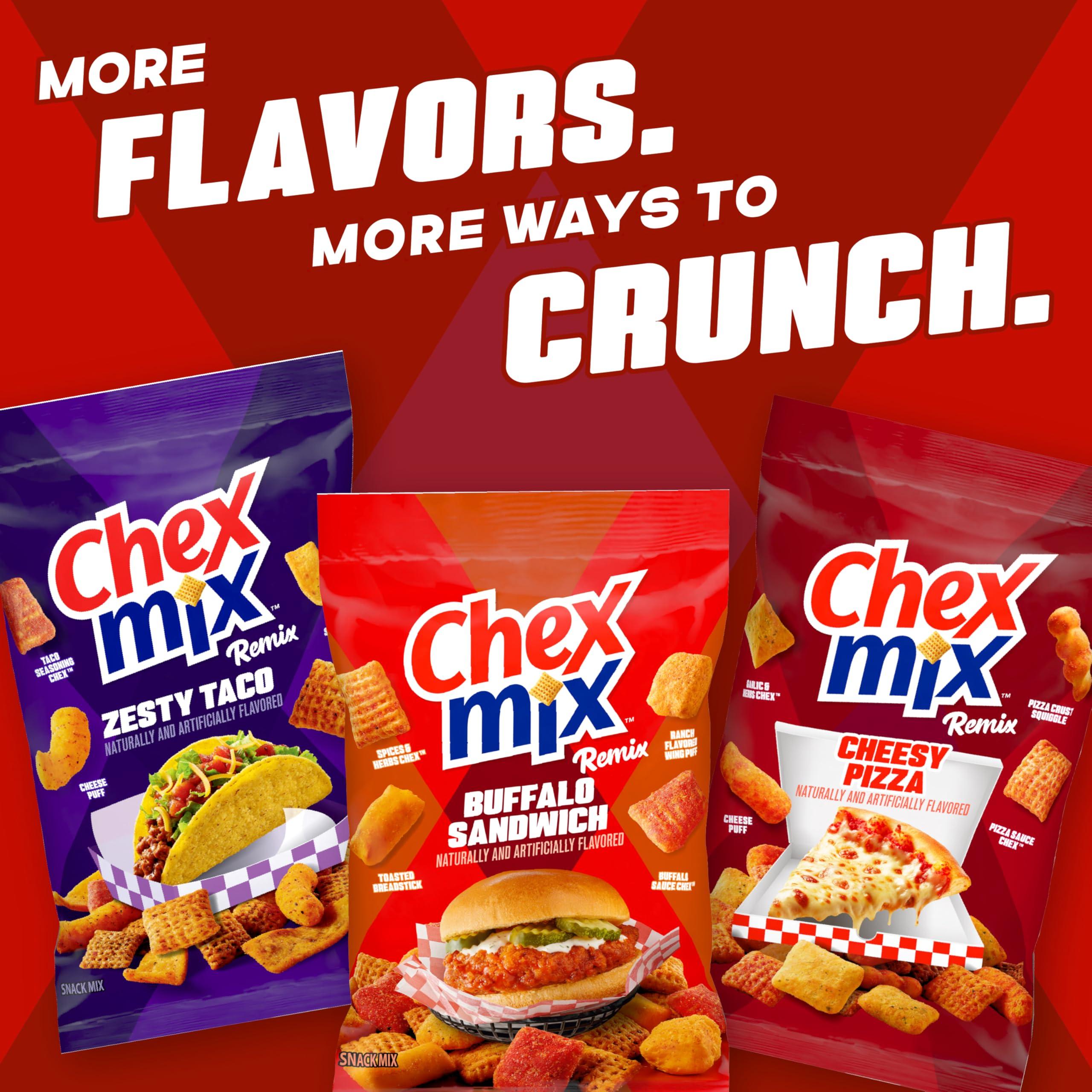 Chex Mix Chex Mix Snack Mix, Remix Cheesy Pizza, Savory Snack Bag, 11 oz