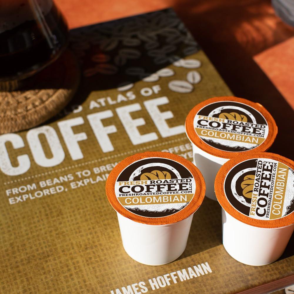 Fresh Roasted Coffee Fresh Roasted Coffee, Colombian, Medium Roast, 96 Pods for K Cup Brewers
