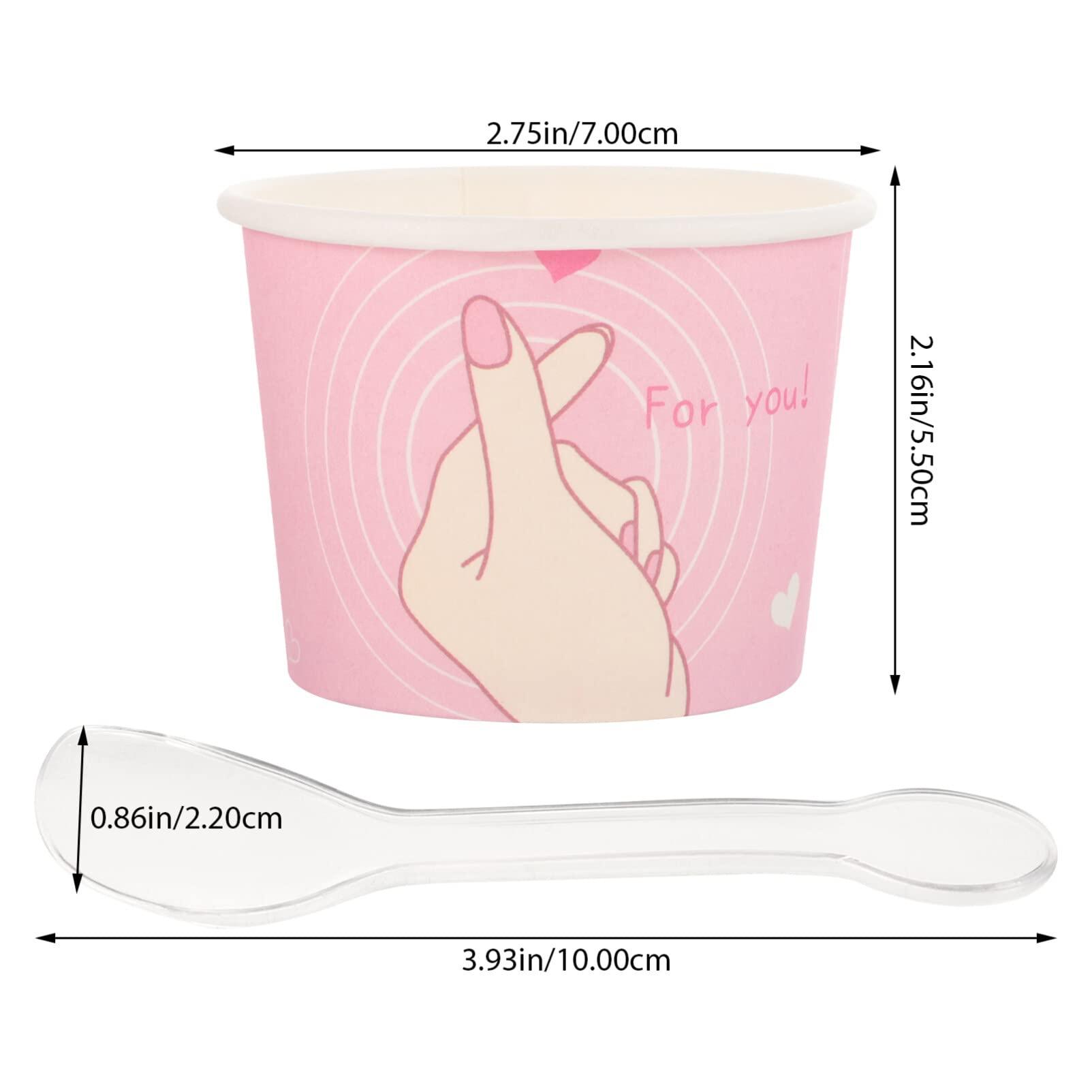 Healifty Healifty 1 Set ice cream cup snack cup ice cream dishes hot food cup tasting serving cups yogurt bowl ice cream bowls disposable outdoor party paper cup dessert plastic baking supplies