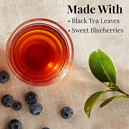 The Republic of Tea The Republic of Tea Wild Blueberry Tea, 2.8 oz Tin | 50 Tea Bags, Gourmet Black Tea | Caffeinated