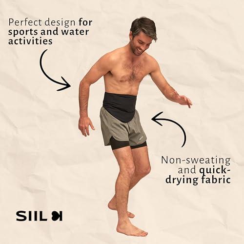 SIIL SIIL Stoma Belt For Men & Women Black Stoma Bag Covers for Colostomy Ileostomy & Urostomy, Stoma Support Belt Compatible w/Convatec Coloplast Hollister & Other Stoma Bags, Sports & Swimming Belt XXXL