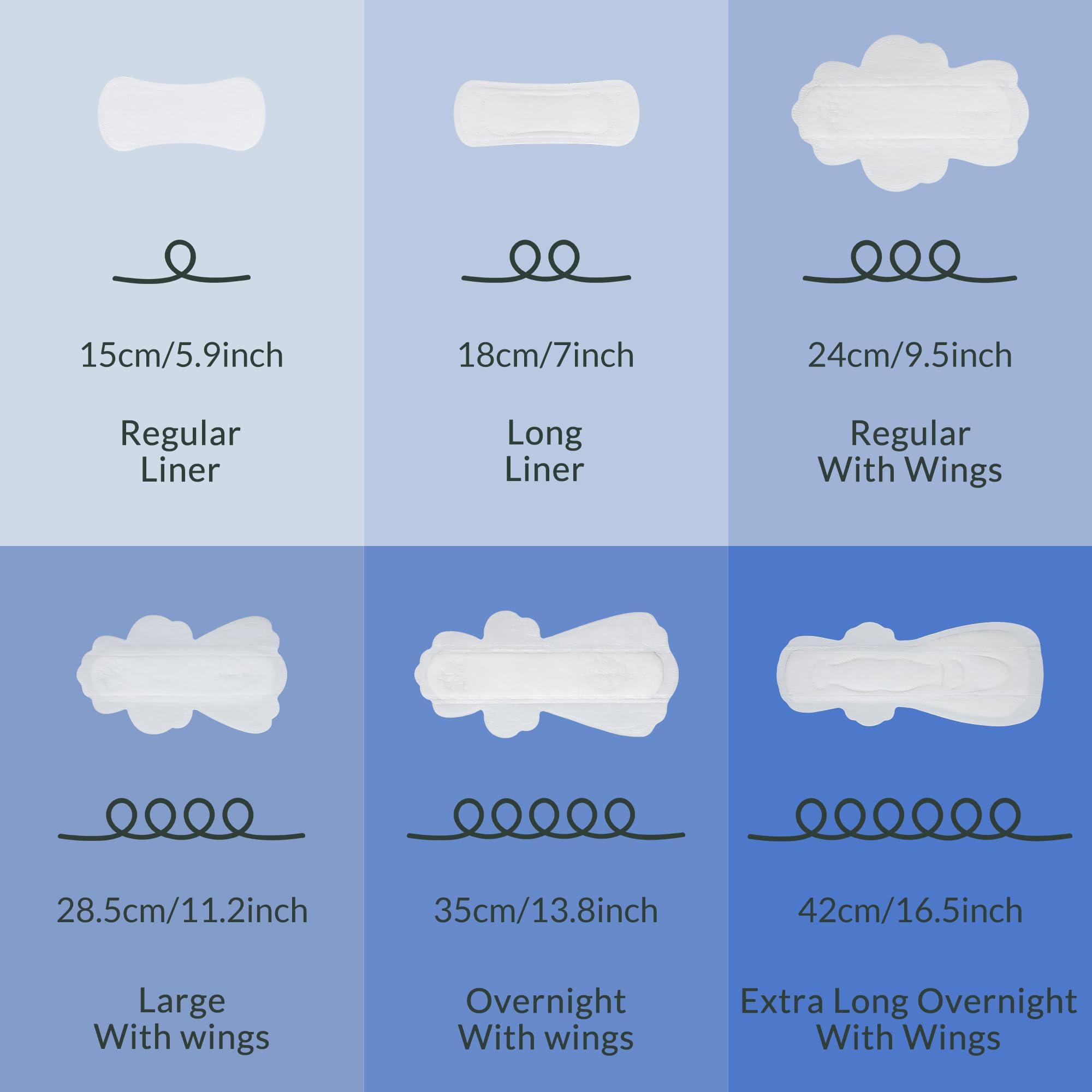 RPE Life 100% Organic Long Panty Liners for Women Long, Ultra Thin Cotton Cover, Long Pantiliners, Light Absorbency, Unscented Barely There Pantie Liners, Individually Wrapped (Long Liner, Size 2, 96ct)