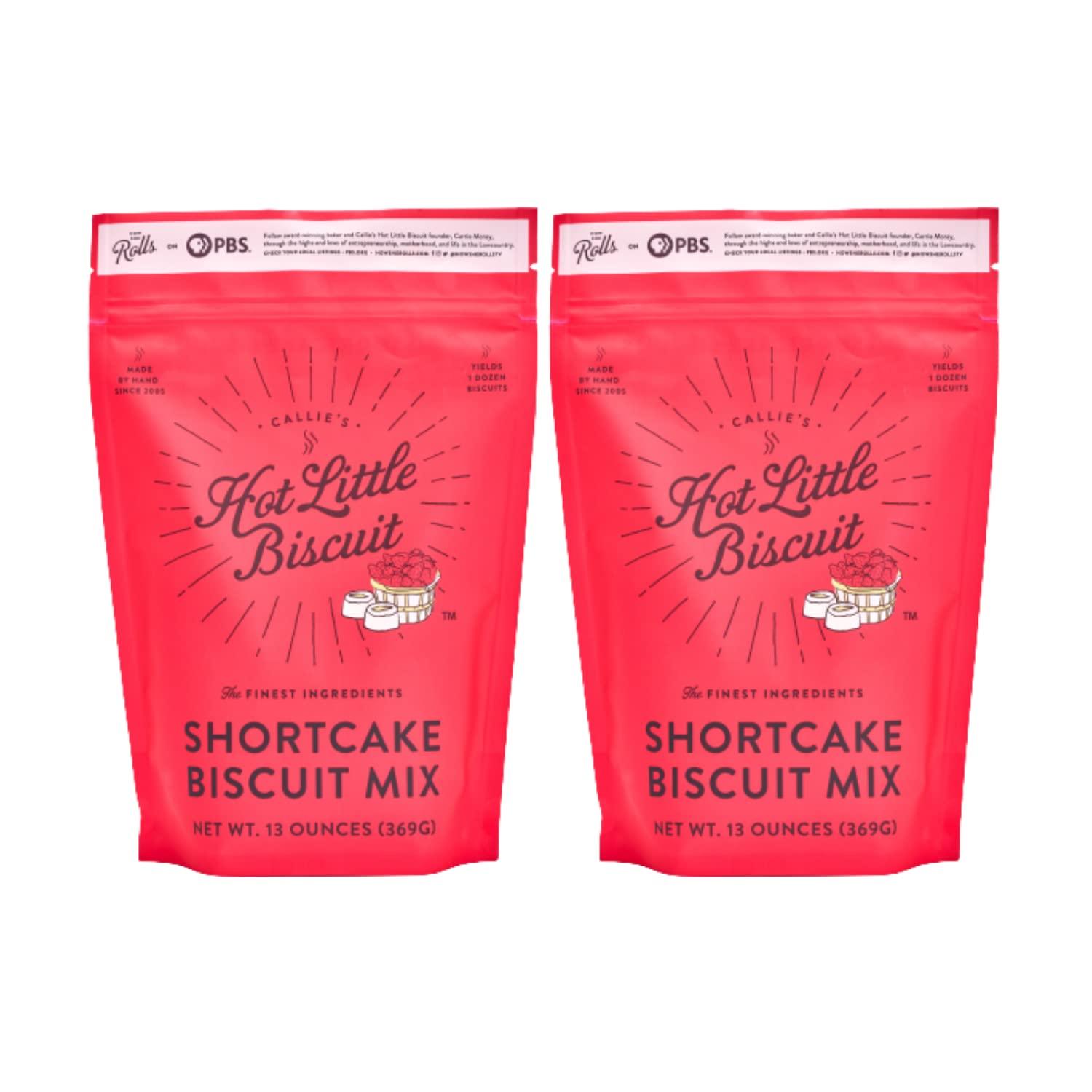 Callie's Hot Little Biscuit Callie's Hot Little Biscuit Shortcake Biscuit Mix | Fast, Easy, Delicious | 2 Bags of Biscuit Mix | 13oz per bag | Makes 24 Shortcake Biscuits