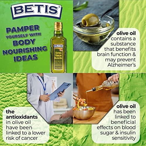 Betis Betis Refined Spanish Extra Virgin Olive Oil 17oz, Organic Aceite de Oliva Virgen, Fruity Flavor, Gluten Free, All Natural, Ideal for Frying, Drizzles, Sauteing and Salad Dressing (Pack of 1)