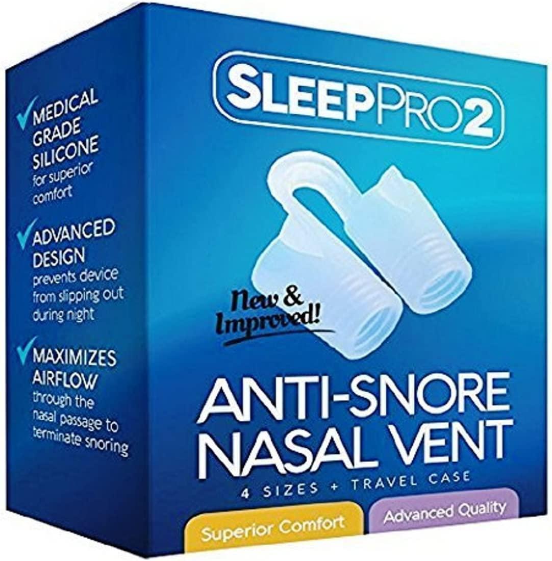 Snorepin SnorePin™ Advanced Anti Snore Nose Vents - The Natural and Effective Snoring Solution To Ease Nighttime Breathing - Pack of 4 Plus Free Protective Case