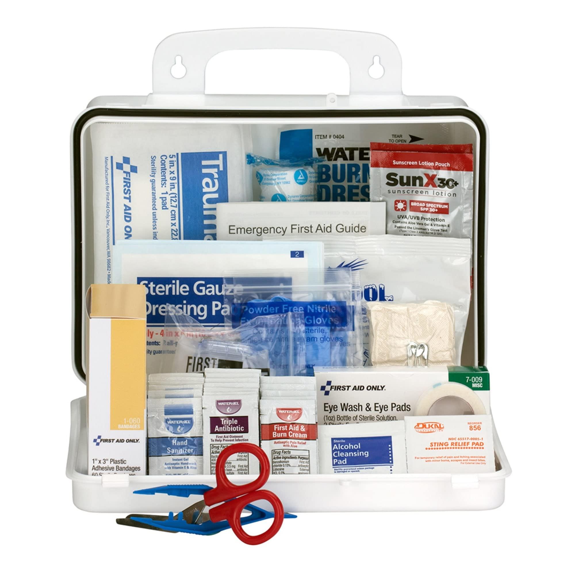 First Aid Only First Aid Only 25-Person Contractor First Aid Kit, White, 128 Pieces