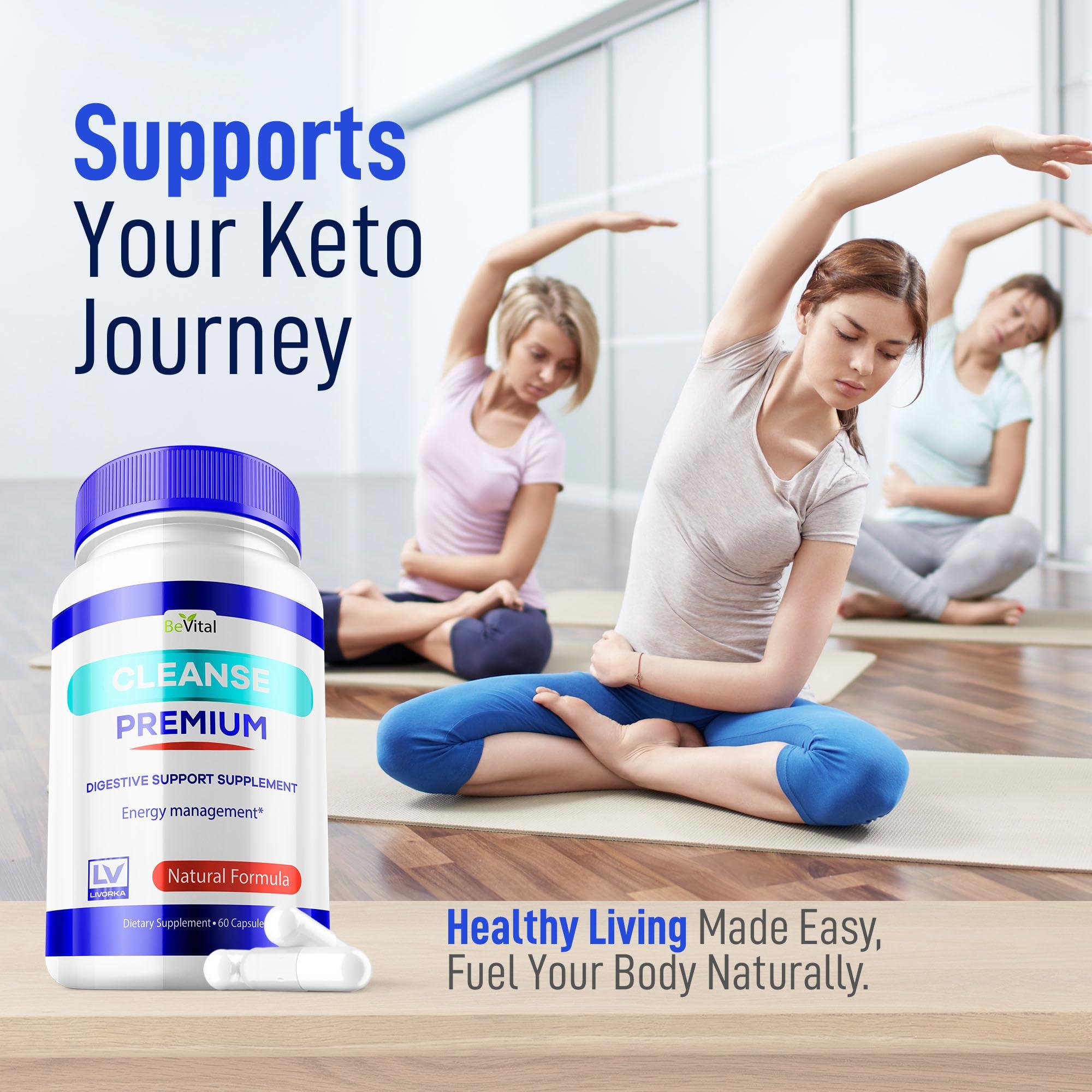 LIVORKA 3 Pack - Bevital Cleanse Premium, Cleanse Premium, Bevital Healthy Digestion, Bevital Advanced Cleanse Formula 180 Capsules for 90 Days, Premium Cleanse, for Gut Health Premium Cleanse.