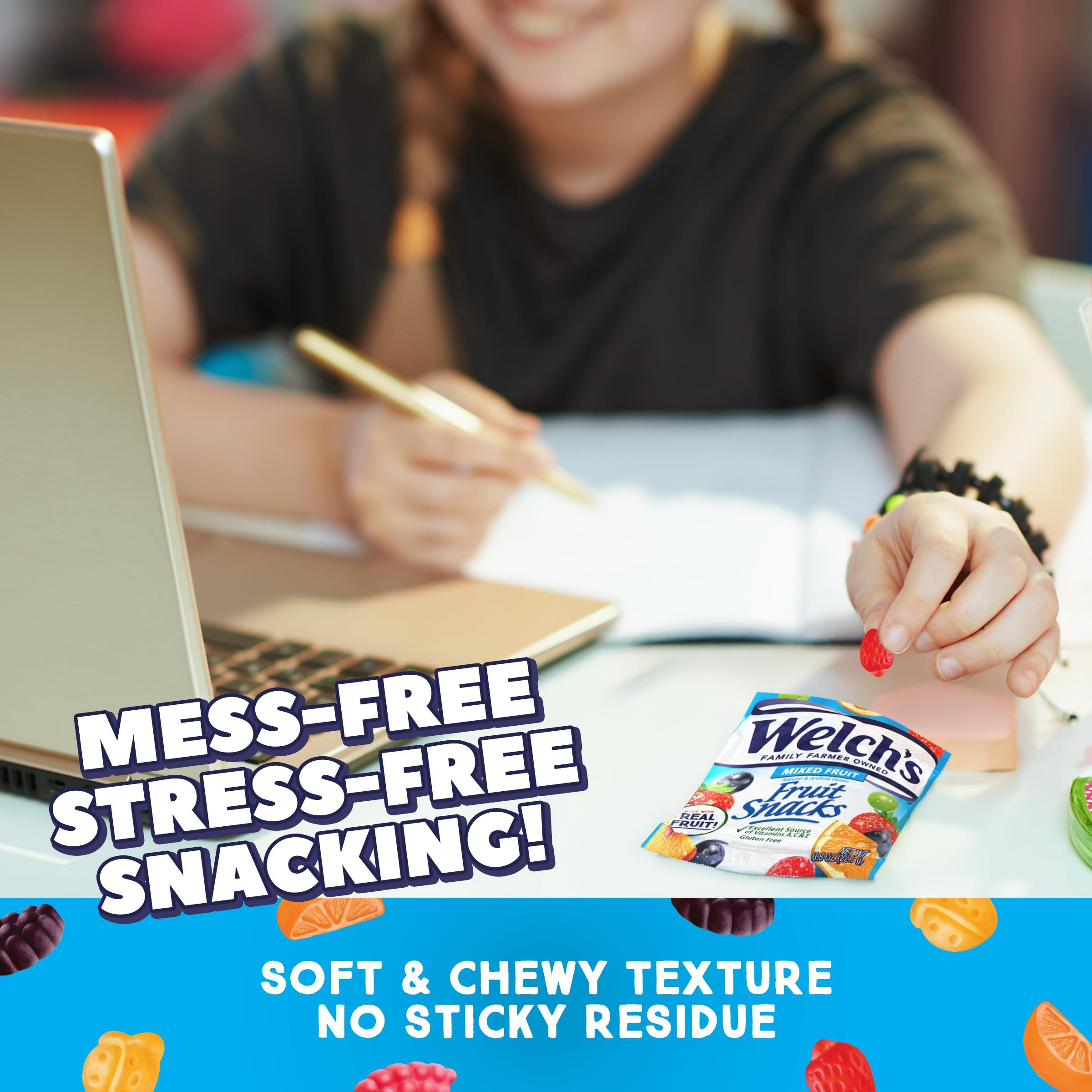 Welch’s Fruit Snacks Welch\'s Fruit Snacks, Mixed Fruit & Summer Fruits Variety Pack, Perfect for Valentine\'s Day, Bulk Pack, Gluten Free, Individual Single Serve Bags, 0.8 oz (Pack of 60)