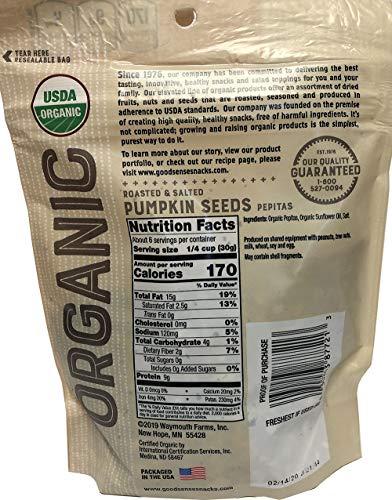 Good Sense Good Sense Roasted Salted Organic Pumpkin Seeds, 6 Ounce