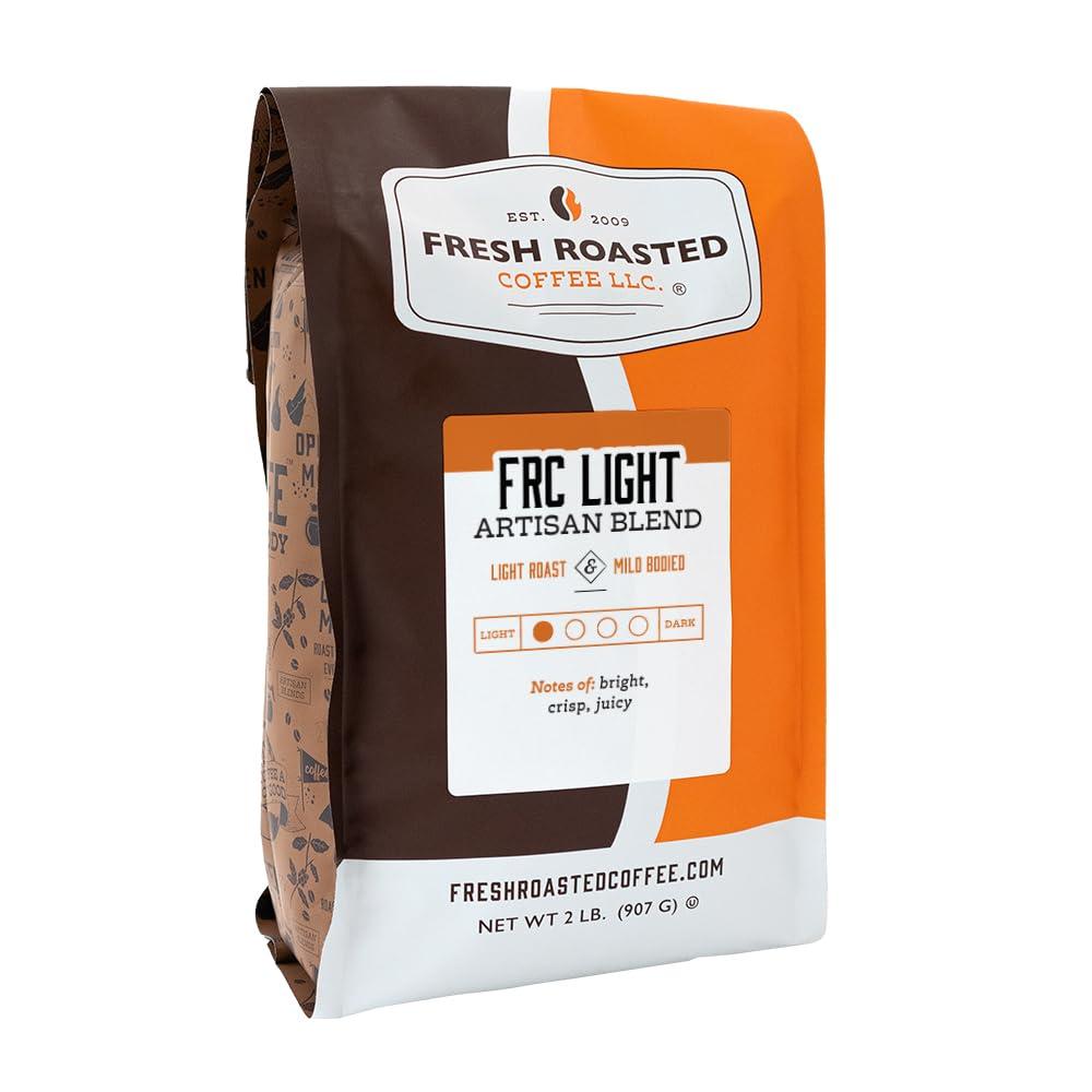 Fresh Roasted Coffee Fresh Roasted Coffee, FRC Light Roast Blend, 2 lb (32 oz), Kosher, Ground
