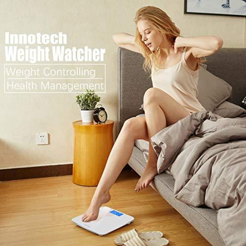 Innotech Innotech Digital Bathroom Scale with Easy-to-Read Backlit LCD (White)