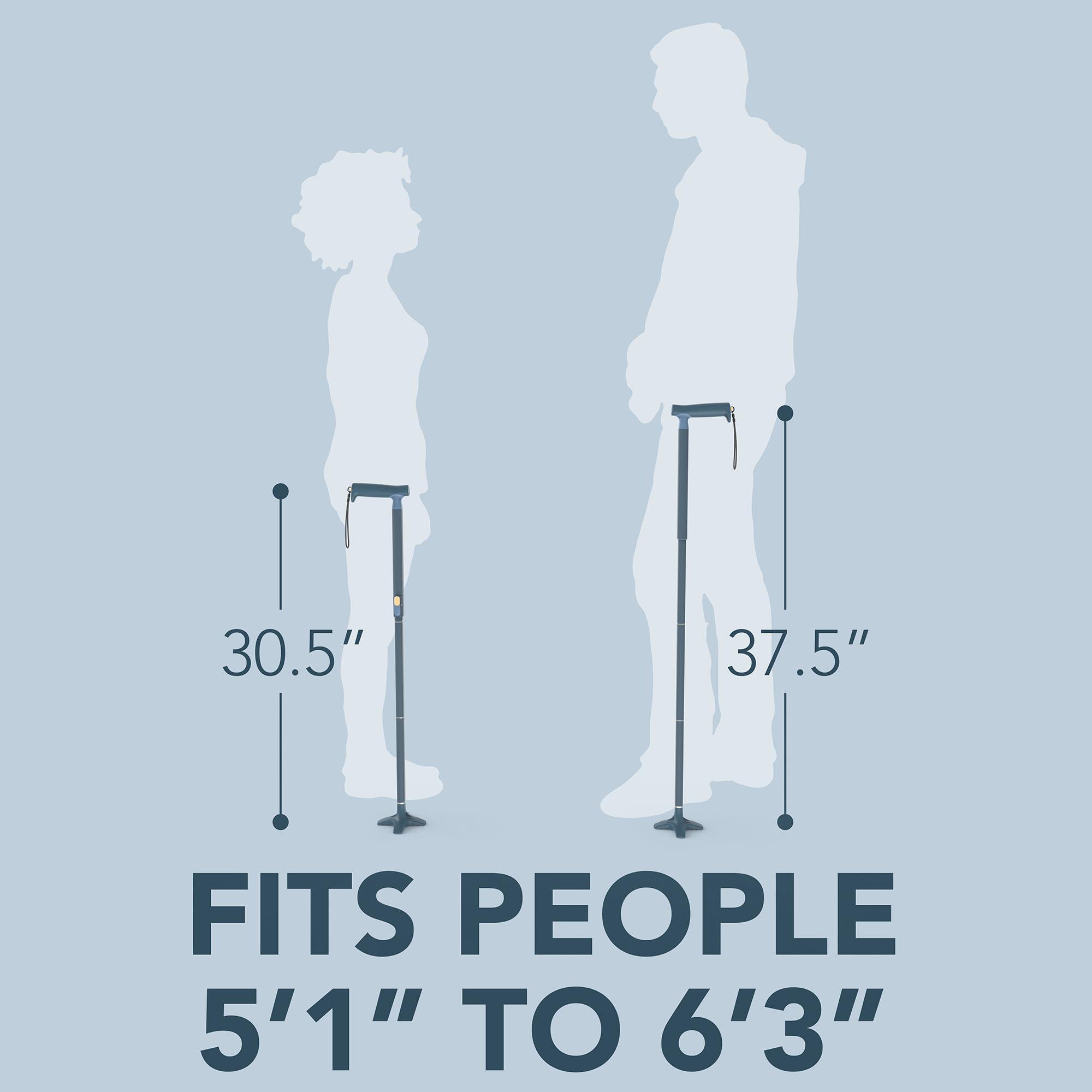 Michael Graves Design Michael Graves Quick Fold Walking Cane for Men and Women - Foldable Walking Stick for Stability and Style - Collapsible Folding Cane - Walking Sticks for Seniors & Adults