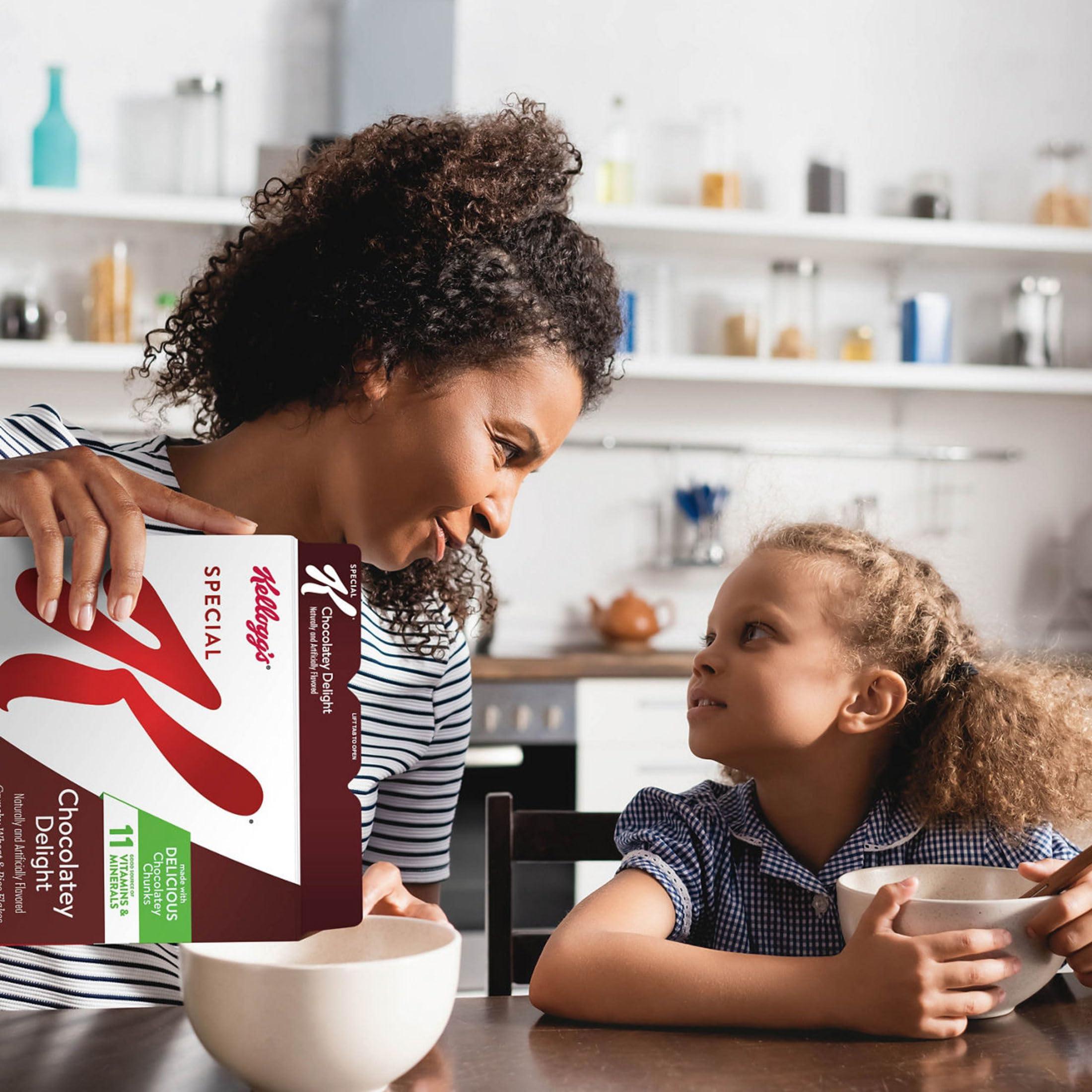 Special K Kellogg\'s Special K Breakfast Cereal, Fiber Cereal, Family Breakfast, Family Size, Chocolatey Delight (8 Boxes)