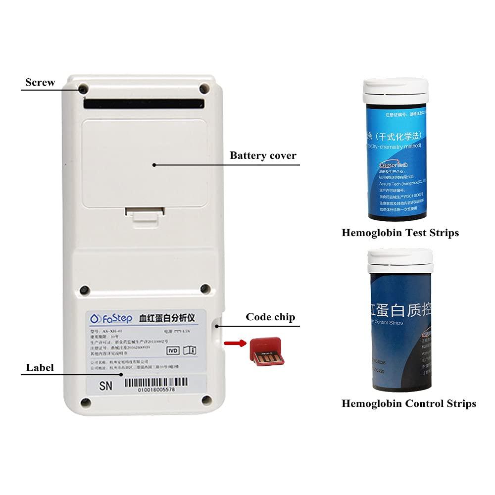 Hnxxyisite Hemoglobin Meter Hemoglobin Test Meter kit Hemoglobin Analyzer Anemia Monitor includes 125pcs Hemoglobin Test Strips
