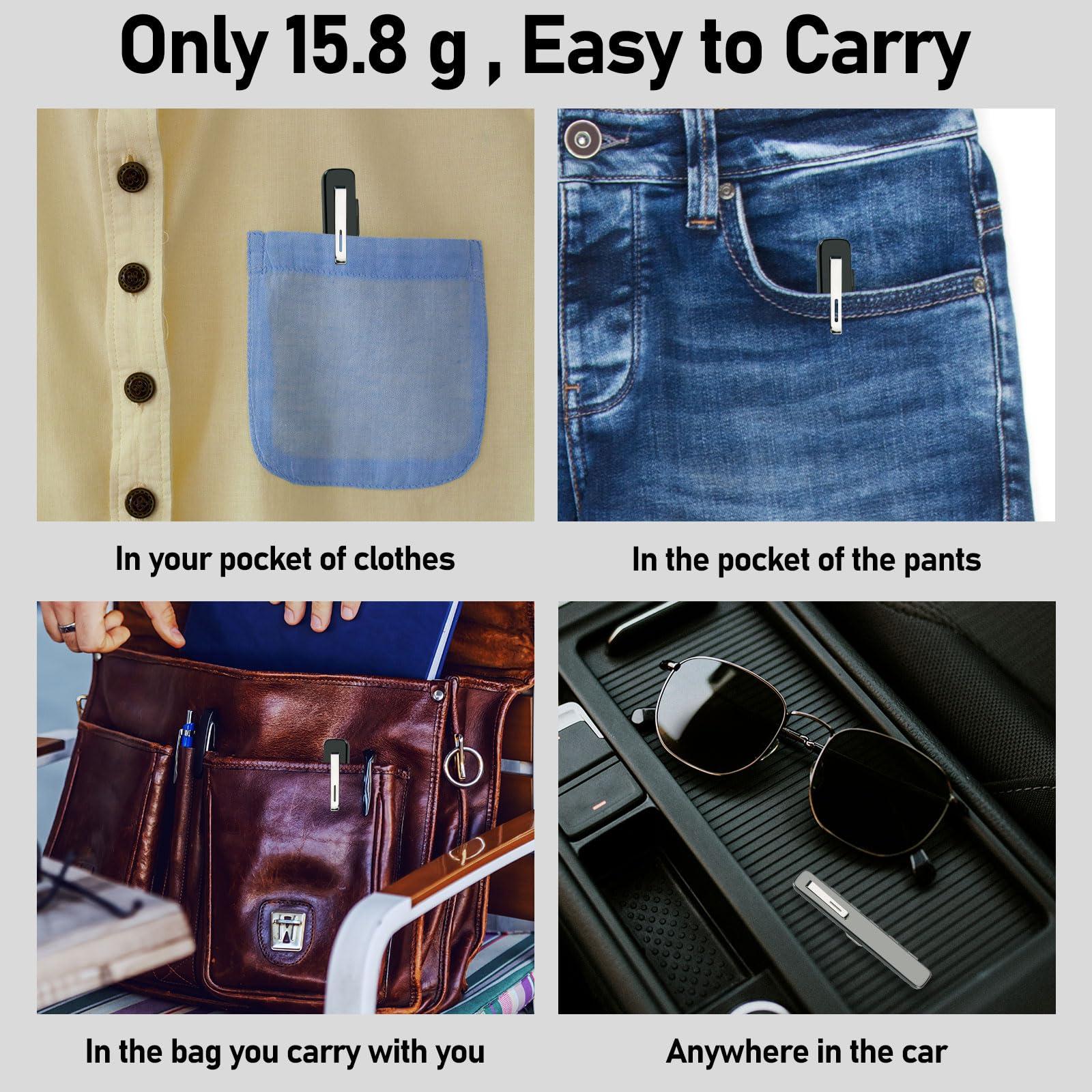 MMOWW Small Reading Glasses Men Women 4 Pairs Slim Pocket Readers with Pen Clip Metal Case Spring Hinge +2.5