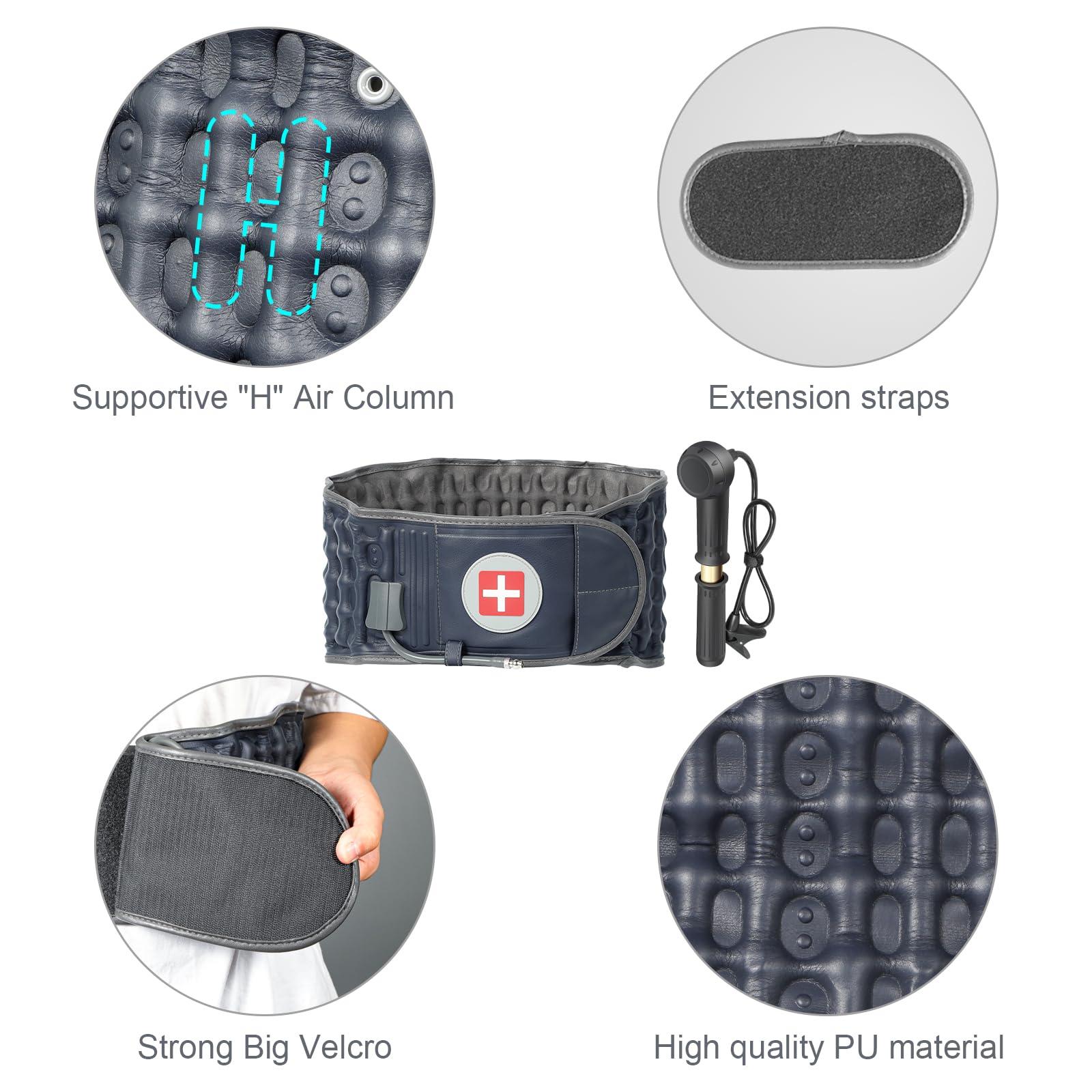 Oramuon Oramuon Decompression Belt for Lower Back Pain Relief and Lumbar Support, Spinal Decompression Belt for Woman and Men, One Size Fits 29-49 inches Waist, Decompression Back Brace for Sciatica (Blue)