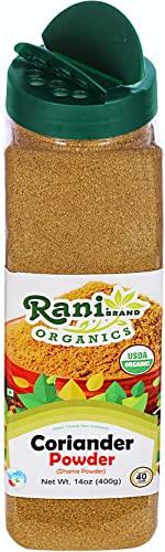 Rani Brand Authentic Indian Products Rani Organic Coriander Powder (Dhania Powder) 14oz (400g) PET Jar ~ All Natural | Vegan | Gluten Friendly | NON-GMO | Indian Origin | USDA Certified Organic