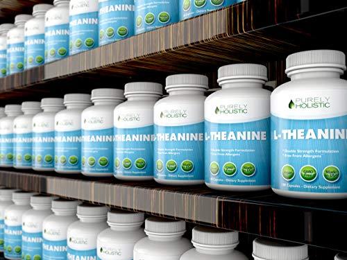 Purely Holistic Purely Holistic L-Theanine 200mg (Double-Strength) 180 Vegan Capsules a 6 Month Supply, Non GMO & Gluten Free Ltheanine Vitamins