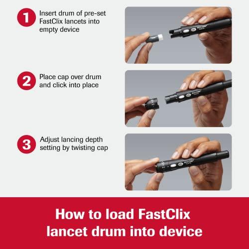 Accu-Chek Accu-Chek FastClix Diabetes Lancing Device with 6 FastClix Lancets for Diabetic Blood Glucose Testing (Packaging May Vary)