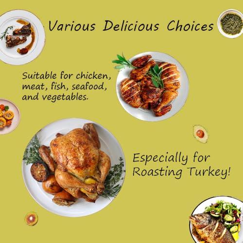 Kiginhans 10Large Oven Bags Turkey Size,Cooking Roasting Bags Large Size(2224Inch) Meat Roasting Bags Safe for Turkey Meat Fish and Vegetables (10)