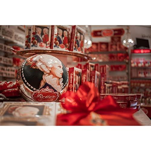 Reber REBER Constance Kugel with White Chocolate with Hazelnut Praline and Marizpan Filling with Raspberry, 6pc Portrait Box