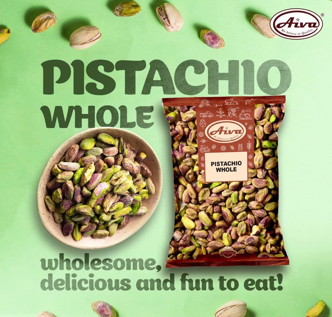 AIVA WE BELIEVE IN QUALITY Aiva Raw Pistachios, No Shells, Unsalted (2 LB) Premium Whole Nuts for Snacking, Cooking, and Baking