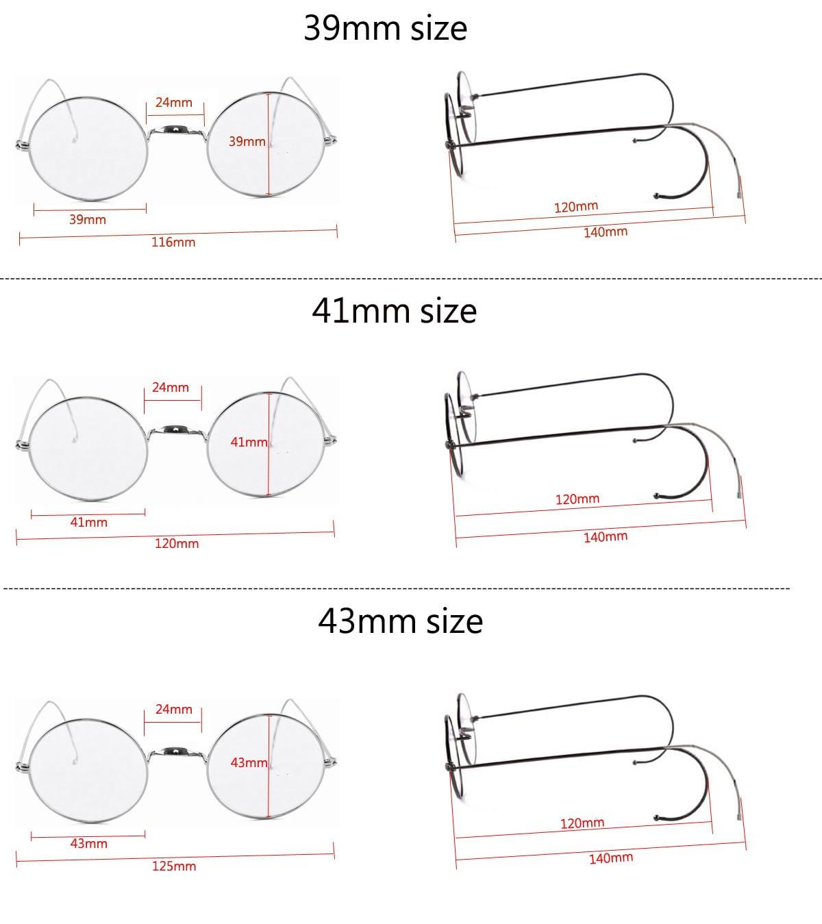 Agstum Agstum Blue Light Blocking Reading Glasses, Small Round Wire Rim Readers for Computer Use Anti-Glare Cut UV400 (Gunmetal / 43mm Size, 3.75 x)